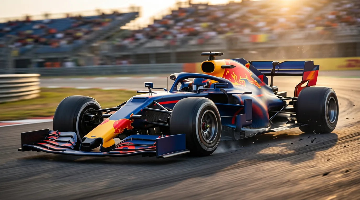 Formule 1 auto op het circuit tijdens een Grand Prix race